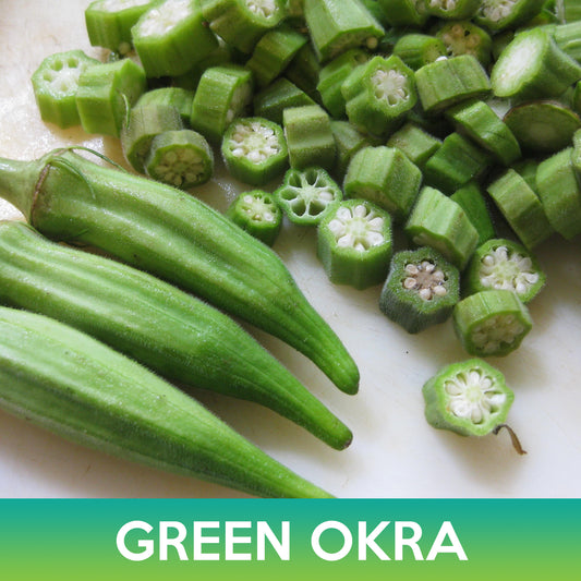 Green Okra Seeds, Clemson Spineless 80 Okra Seeds